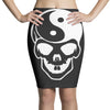 yin yang skull (2) Pencil Skirts