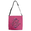 i only see my goals Adjustable Strap Totes
