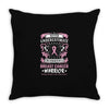 Never Underestimate The Strength Of A Breast Cancer Warrior Throw Pillow