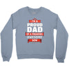 proud dad son Crewneck Sweatshirt