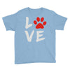 love dog paw Youth Tee