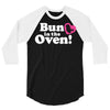 Bun in the Oven with Heart Baby Girl 3/4 Sleeve Shirt