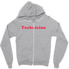 technician t shirt technics parody dj vinyl 1200 hip hop illest techno Zipper Hoodie