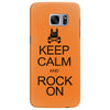keep calm and rock on mens black t shirt rock music new Samsung Galaxy S7 Edge
