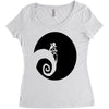 nightmare before christmas black logo Women's Triblend Scoop T-shirt