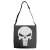 the punisher skull head Adjustable Strap Totes