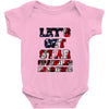 star spangled hammered Baby Onesie