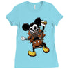 mickey mouse trap Ladies Fitted T-Shirt