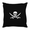 pirate skull sword music band metal biker guitar tee new Throw Pillow