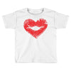 lip print heart Toddler T-shirt