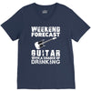 weekend forcast guitar with a chance of drinking V-Neck Tee