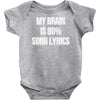 my brain is 80% song lyrics Baby Onesie