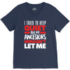 tried to keep quiet but my ancestors V-Neck Tee