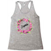 Floral Baby Name Racerback Tank