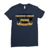I Love Someone With Childhood Cancer To The Moon And Back To Infinity Ladies Fitted T-Shirt