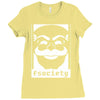 mr. robot tv series banksy fsociety Ladies Fitted T-Shirt