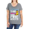 Forget Glass Slippers This Princess Wears Fire Boots Ladies Curvy T-Shirt