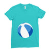 Blue Beachball Baby Boy Ladies Fitted T-Shirt