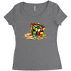 Rubik Cube Women's Triblend Scoop T-shirt