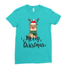 merry cristmas reindeer Ladies Fitted T-Shirt