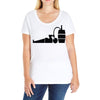 drink beer Ladies Curvy T-Shirt