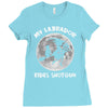 halloween my labrador rides shotgun Ladies Fitted T-Shirt