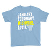 January February Michigan April - March Madness Basketball Youth Tee