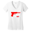 packing heat   i'm hot Women's V-Neck T-Shirt