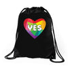 Yes Lgbt Heart Drawstring Bags
