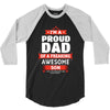 proud dad son 3/4 Sleeve Shirt