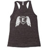 letter e with wings Racerback Tank