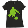curling Ladies Fitted T-Shirt