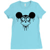 dead mickey mouse halloween Ladies Fitted T-Shirt