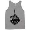 middle finger skeleton bone skull grafitti art Tank Top