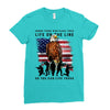 Honor Those Who Place Their Life On The Line Ladies Fitted T-Shirt