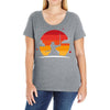 Samurai Sunset Ladies Curvy T-Shirt