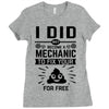 I Did Not Become a Mechanic to Fix Your for Free Ladies Fitted T-Shirt