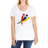 red blu yellow Ladies Curvy T-Shirt