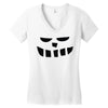 smiling teeth pumpkin face Women's V-Neck T-Shirt