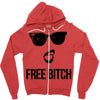 free bitch Zipper Hoodie