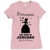 Princesses Are Born In January Ladies Fitted T-Shirt