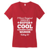 i never imagined i would be a super cool carcinoid cancer warrior kill Women's V-Neck T-Shirt