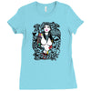girl snake skull Ladies Fitted T-Shirt