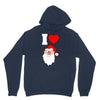 i love santa noel Unisex Hoodie