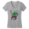 red oni ninja Women's V-Neck T-Shirt
