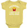 exercise vs extra fries Baby Bodysuit