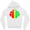 rasta skull and crossbones Zipper Hoodie