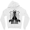Be Brave - Chess Pawn - Chess Lover Zipper Hoodie