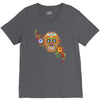 women's sugar skull purple V-Neck Tee
