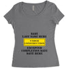 Under Construction Personalize Baby Women's Triblend Scoop T-shirt